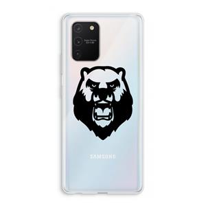 CaseCompany Angry Bear (black): Samsung Galaxy S10 Lite Transparant Hoesje