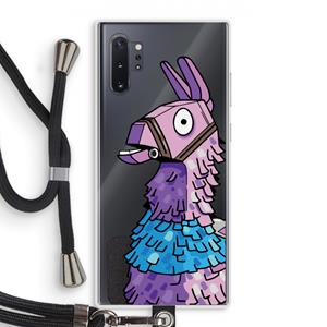 CaseCompany Lama: Samsung Galaxy Note 10 Plus Transparant Hoesje met koord