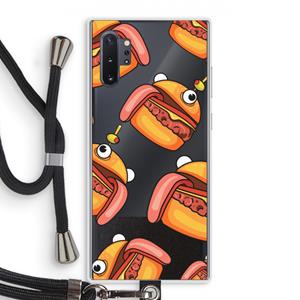 CaseCompany Hamburger: Samsung Galaxy Note 10 Plus Transparant Hoesje met koord