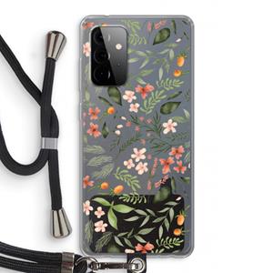 CaseCompany Sweet little flowers: Samsung Galaxy A72 5G Transparant Hoesje met koord