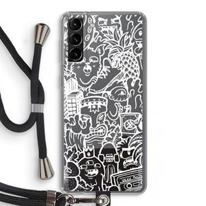 CaseCompany Vexx Mixtape #2: Samsung Galaxy S21 Plus Transparant Hoesje met koord