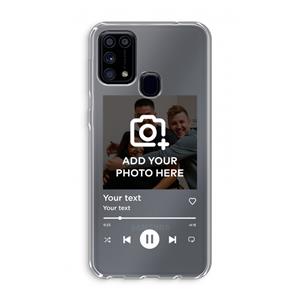CaseCompany Music Player: Samsung Galaxy M31 Transparant Hoesje