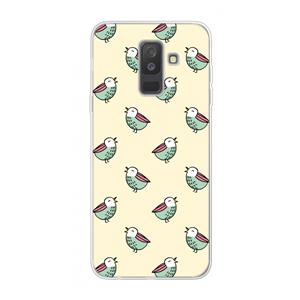 CaseCompany Vogeltjes: Samsung Galaxy A6 Plus (2018) Transparant Hoesje