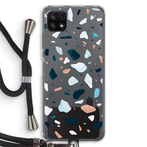 CaseCompany Terrazzo N°13: Samsung Galaxy A22 5G Transparant Hoesje met koord
