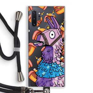 CaseCompany Loot Burger: Samsung Galaxy Note 10 Plus Transparant Hoesje met koord