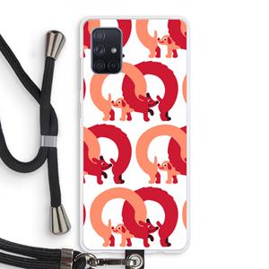 CaseCompany Dogs: Samsung Galaxy A71 Transparant Hoesje met koord