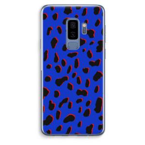 CaseCompany Blue Leopard: Samsung Galaxy S9 Plus Transparant Hoesje