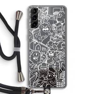 CaseCompany Vexx City #2: Samsung Galaxy S21 Plus Transparant Hoesje met koord