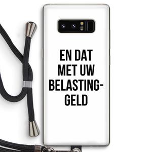 CaseCompany Belastinggeld: Samsung Galaxy Note 8 Transparant Hoesje met koord