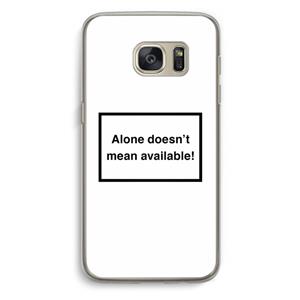 CaseCompany Alone: Samsung Galaxy S7 Transparant Hoesje