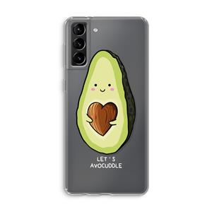 CaseCompany Avocuddle: Samsung Galaxy S21 Plus Transparant Hoesje