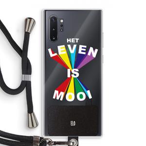 CaseCompany Het Leven Is Mooi: Samsung Galaxy Note 10 Plus Transparant Hoesje met koord