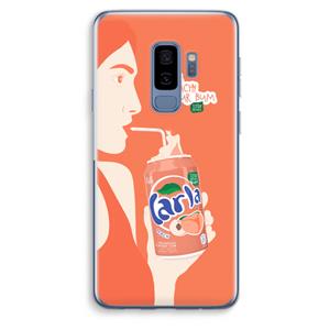 CaseCompany Peach please!: Samsung Galaxy S9 Plus Transparant Hoesje