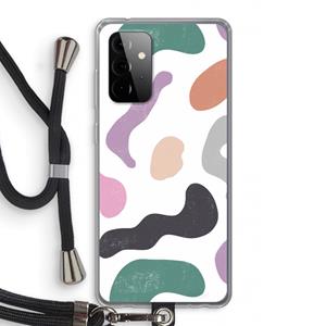 CaseCompany Memphis Shapes: Samsung Galaxy A72 5G Transparant Hoesje met koord