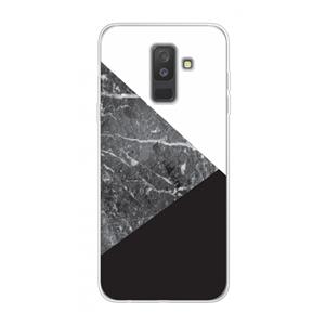 CaseCompany Combinatie marmer: Samsung Galaxy A6 Plus (2018) Transparant Hoesje