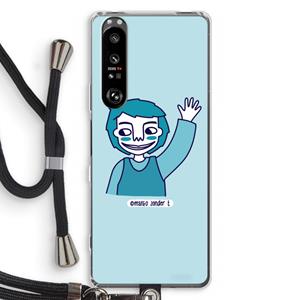 CaseCompany Zwaai: Sony Xperia 1 III Transparant Hoesje met koord