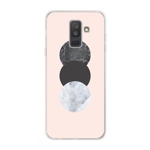CaseCompany Marmeren cirkels: Samsung Galaxy A6 Plus (2018) Transparant Hoesje