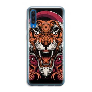 CaseCompany Tiger and Rattlesnakes: Samsung Galaxy A50 Transparant Hoesje
