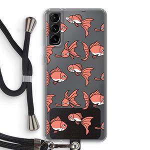 CaseCompany Blub: Samsung Galaxy S21 Plus Transparant Hoesje met koord