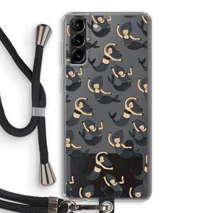CaseCompany Zeemeermin: Samsung Galaxy S21 Plus Transparant Hoesje met koord