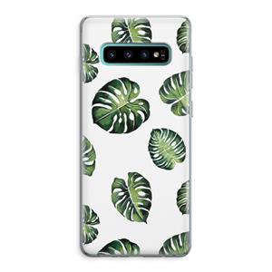 CaseCompany Tropische bladeren: Samsung Galaxy S10 Plus Transparant Hoesje
