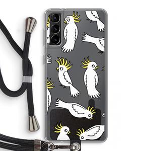 CaseCompany Papegaai: Samsung Galaxy S21 Plus Transparant Hoesje met koord