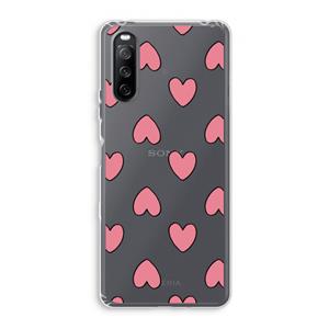 CaseCompany Ondersteboven verliefd: Sony Xperia 10 III Transparant Hoesje