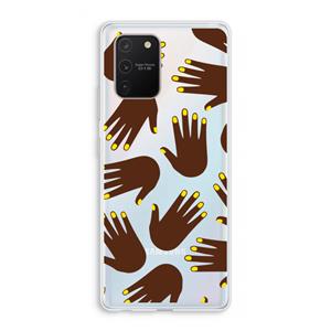 CaseCompany Hands dark: Samsung Galaxy S10 Lite Transparant Hoesje