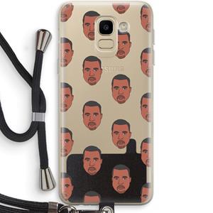 CaseCompany Kanye Call Me℃: Samsung Galaxy J6 (2018) Transparant Hoesje met koord