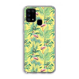 CaseCompany Flamingo party: Samsung Galaxy M31 Transparant Hoesje