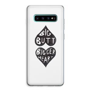 CaseCompany Big butt bigger heart: Samsung Galaxy S10 Plus Transparant Hoesje
