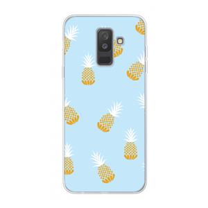 CaseCompany Ananasjes: Samsung Galaxy A6 Plus (2018) Transparant Hoesje