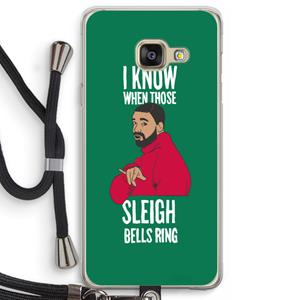 CaseCompany Sleigh Bells Ring: Samsung Galaxy A3 (2016) Transparant Hoesje met koord