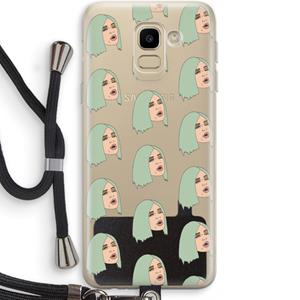 CaseCompany King Kylie: Samsung Galaxy J6 (2018) Transparant Hoesje met koord