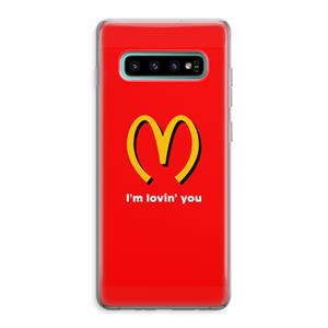 CaseCompany I'm lovin' you: Samsung Galaxy S10 Plus Transparant Hoesje