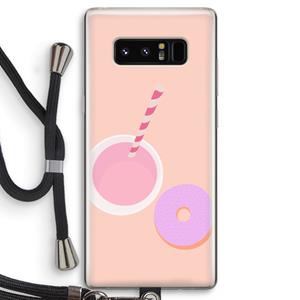 CaseCompany Donut: Samsung Galaxy Note 8 Transparant Hoesje met koord