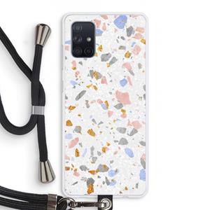 CaseCompany Terrazzo N°8: Samsung Galaxy A71 Transparant Hoesje met koord