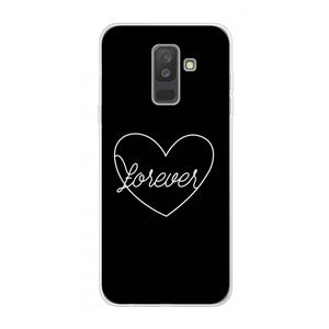 CaseCompany Forever heart black: Samsung Galaxy A6 Plus (2018) Transparant Hoesje