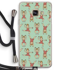 CaseCompany Gymboys: Samsung Galaxy A3 (2016) Transparant Hoesje met koord