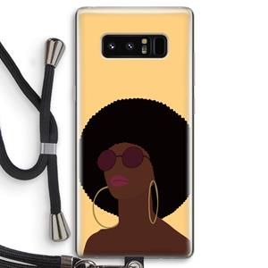 CaseCompany Golden hour: Samsung Galaxy Note 8 Transparant Hoesje met koord