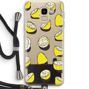 CaseCompany When Life Gives You Lemons...: Samsung Galaxy J6 (2018) Transparant Hoesje met koord