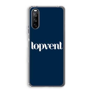 CaseCompany Topvent Navy: Sony Xperia 10 III Transparant Hoesje