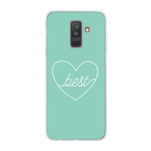 CaseCompany Best heart pastel: Samsung Galaxy A6 Plus (2018) Transparant Hoesje