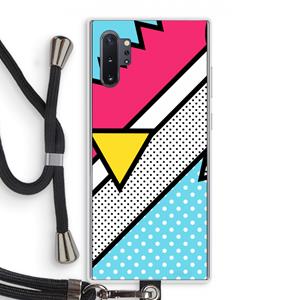 CaseCompany Pop Art #3: Samsung Galaxy Note 10 Plus Transparant Hoesje met koord