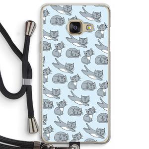 CaseCompany Poezen: Samsung Galaxy A3 (2016) Transparant Hoesje met koord