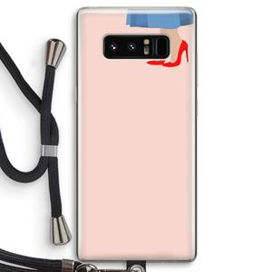 CaseCompany High heels: Samsung Galaxy Note 8 Transparant Hoesje met koord