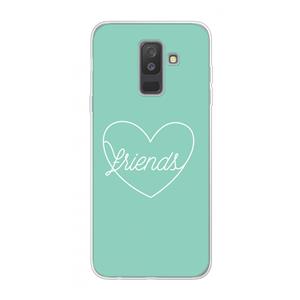CaseCompany Friends heart pastel: Samsung Galaxy A6 Plus (2018) Transparant Hoesje