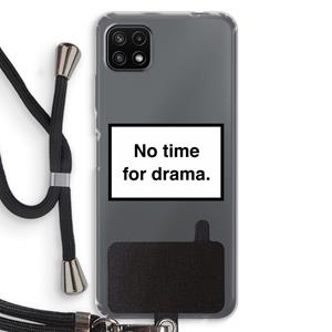 CaseCompany No drama: Samsung Galaxy A22 5G Transparant Hoesje met koord