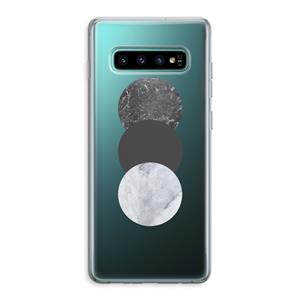 CaseCompany Marmeren cirkels: Samsung Galaxy S10 Plus Transparant Hoesje