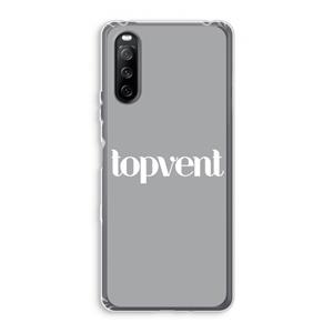 CaseCompany Topvent Grijs Wit: Sony Xperia 10 III Transparant Hoesje